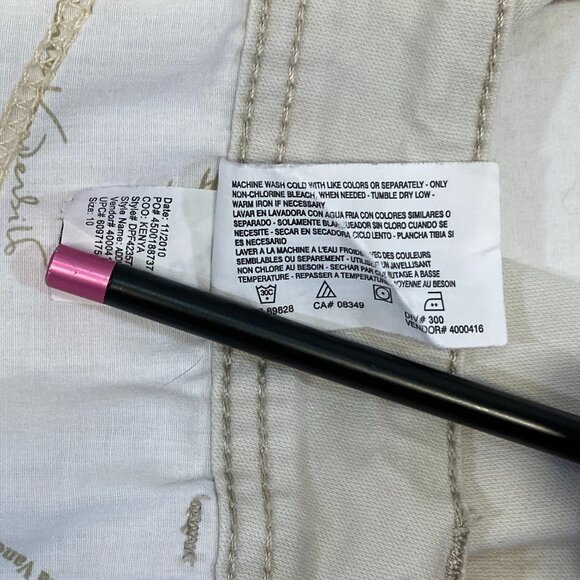 Gloria Vanderbilt High Rise Stretch Denim Capris Ivory Embroidered Perfect Fit - Picture 13 of 13